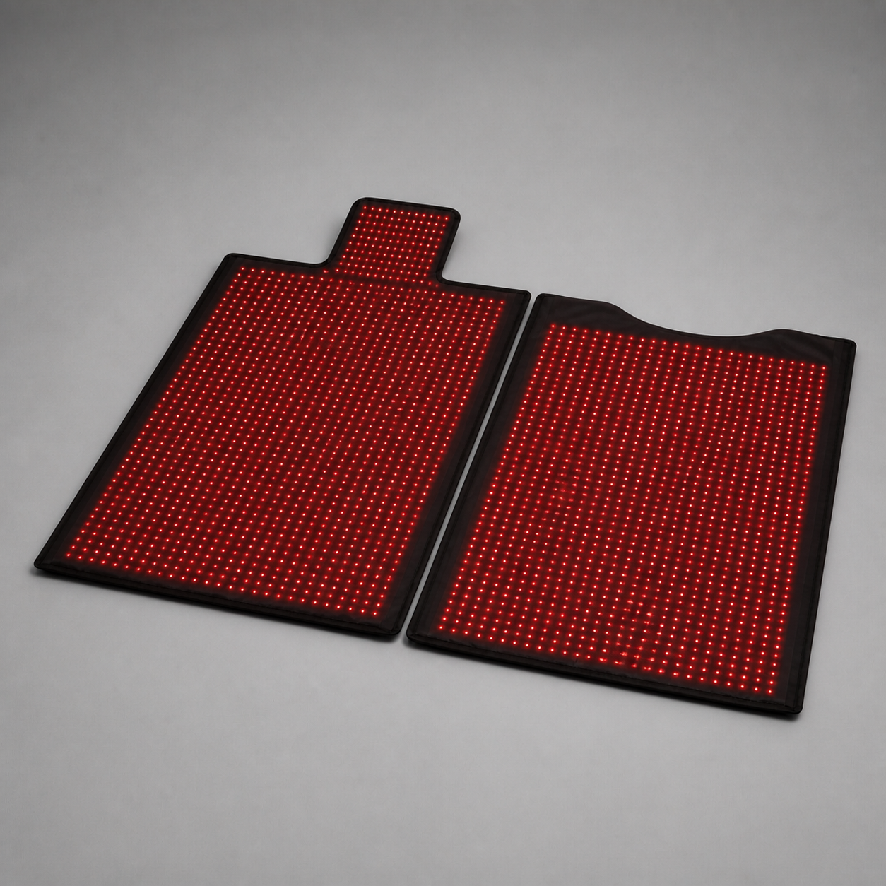 FREYARA red light therapy bag opened on a grey studio background