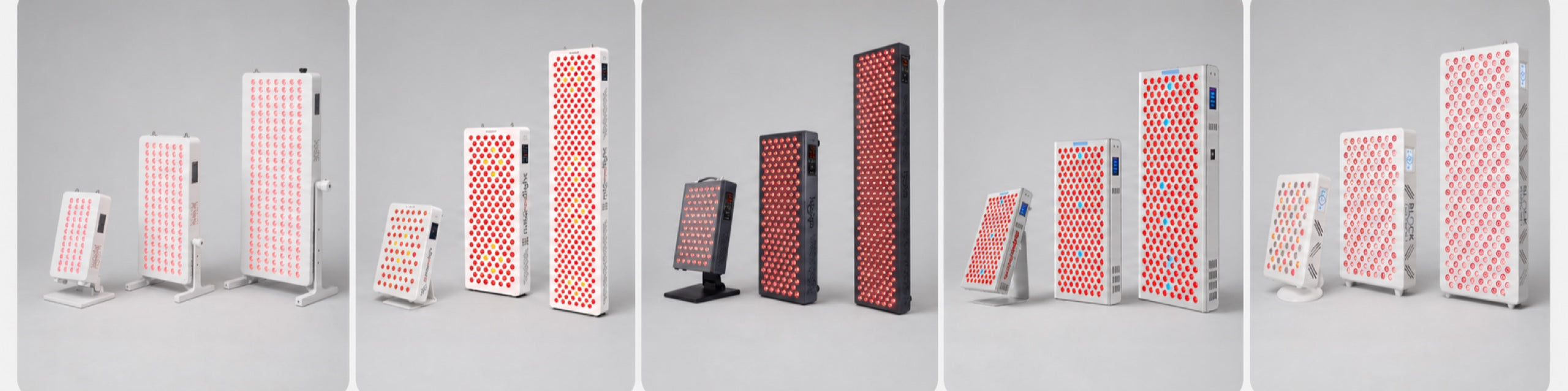The 5 red light therapy panel ranges we bought, measured, and scored for this guide